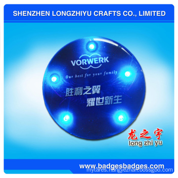 Promotional LED Badge Embrodiery Metal Badge